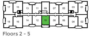Midland floor locations: floors 2 - 5